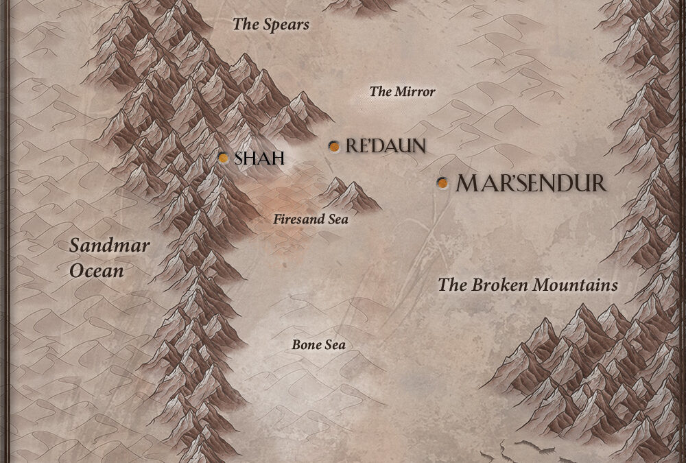 Image of the map of the Outlands from the series The Story of Rain